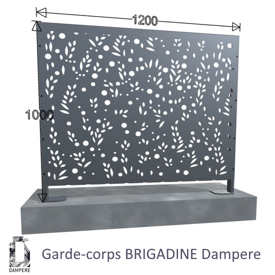 Garde-corps Parefit BRIGADINE 1200×1000 Gris anthracite Garde-corps Parefit BRIGADINE 1200×1000 Gris anthracite