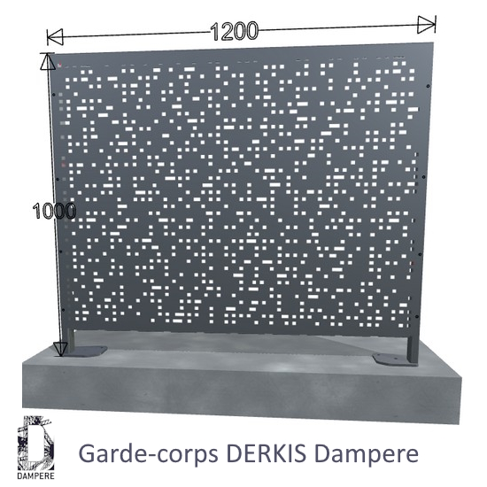 Garde-corps Parefit DERKIS 1200×1000 Gris anthracite