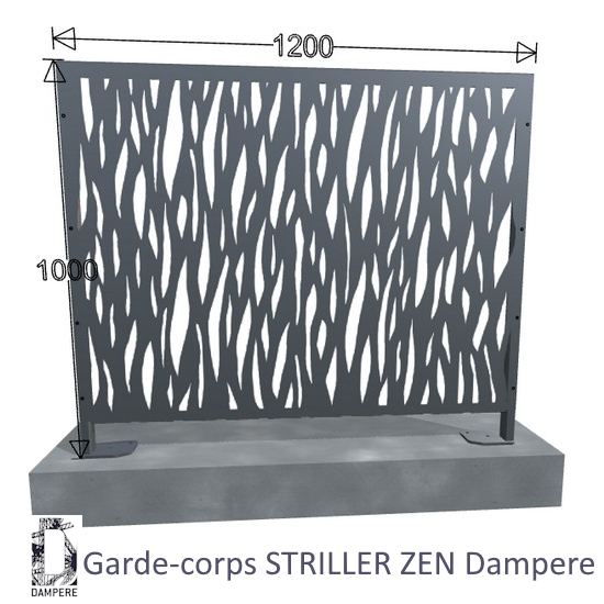 Garde-corps Parefit STRILLER ZEN 1200×1000 Gris anthracite Garde-corps Parefit STRILLER ZEN 1200×1000 Gris anthracite