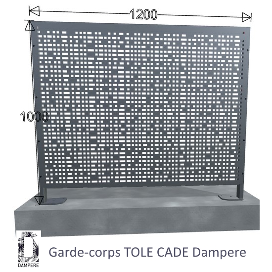 Garde-corps Parefit TOLE CADE 1200×1000 Gris anthracite