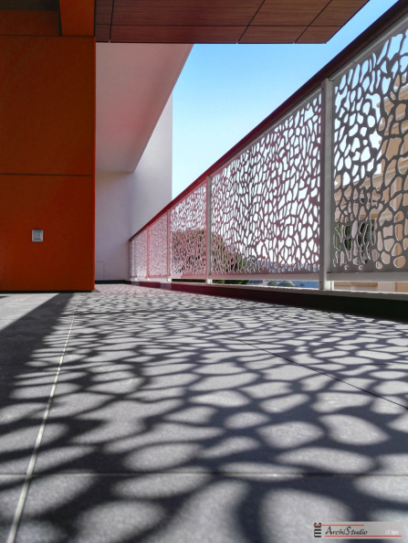 Photo de garde corps en aluminium moucharabié tole decoupe laser Pole arctique